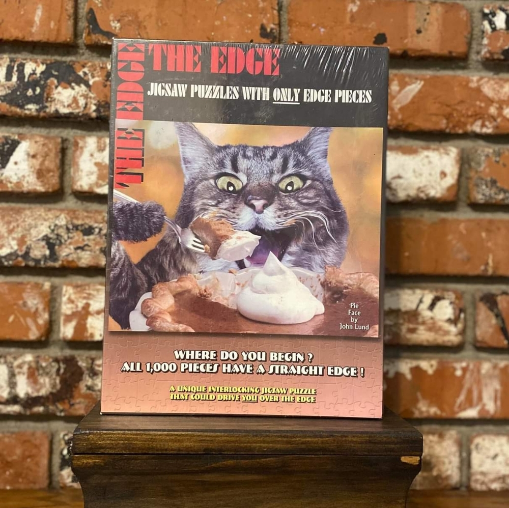 "Cat Pie Face" The Edge 1000 piece puzzle with ONLY EDGES! By TDC games. NEW